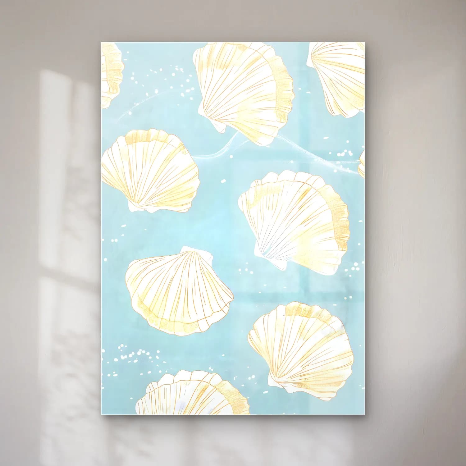 Pastel Deniz Kabukları No. 8 cam tablo — Pastel Deniz Kabukları No. 8 — pastel deniz kabukları