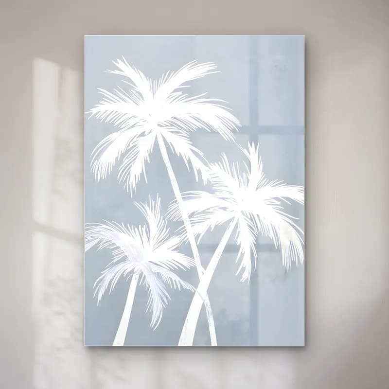 Pastel Palmiyeli Tropik Sahil No. 10 cam tablo — Pastel Palmiyeli Tropik Sahil No. 10 — pastel palmiyeli tropik sahil