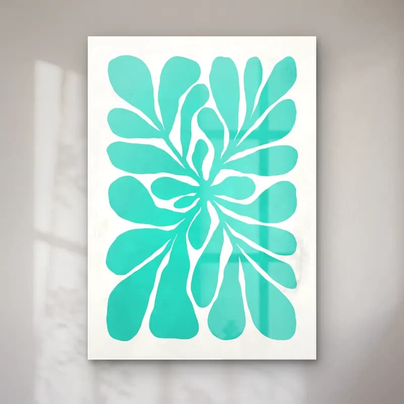 Boho Çiçek Deseni No. 12 cam tablo — Boho Çiçek Deseni No. 12 — boho çiçek deseni