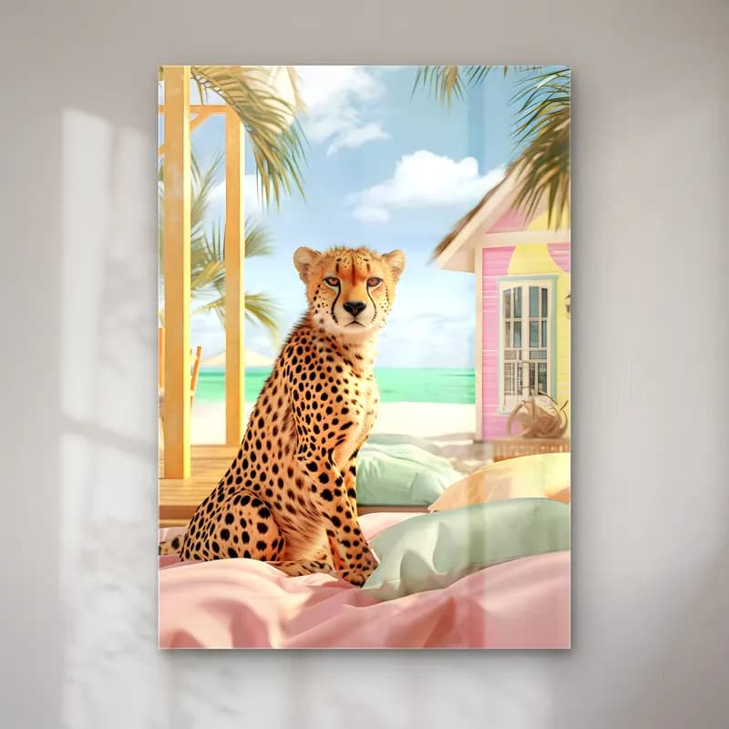 Pastel Leopar – Pastel Tonlar cam tablo — Pastel Leopar – Pastel Tonlar — pastel leopar