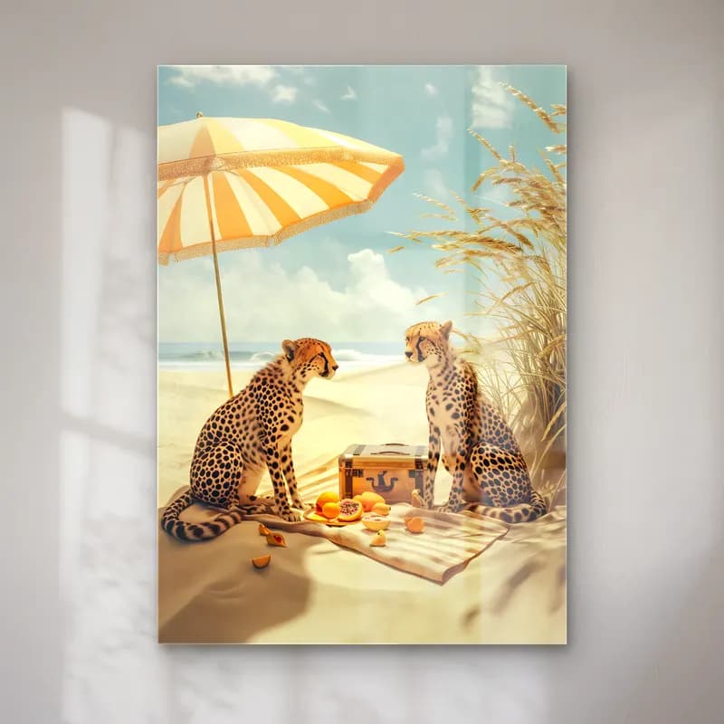 Yağlı Boya Leopar No. 7 cam tablo — Yağlı Boya Leopar No. 7 — yağlı boya leopar