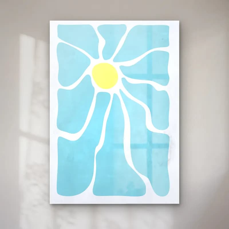 Pastel Çiçek Deseni No. 19 cam tablo — Pastel Çiçek Deseni No. 19 — pastel çiçek deseni