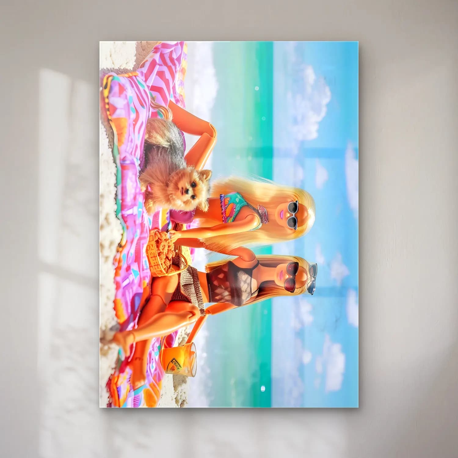Pastel Sahilde İnsanlar No. 4 cam tablo — Pastel Sahilde İnsanlar No. 4 — pastel sahilde i̇nsanlar