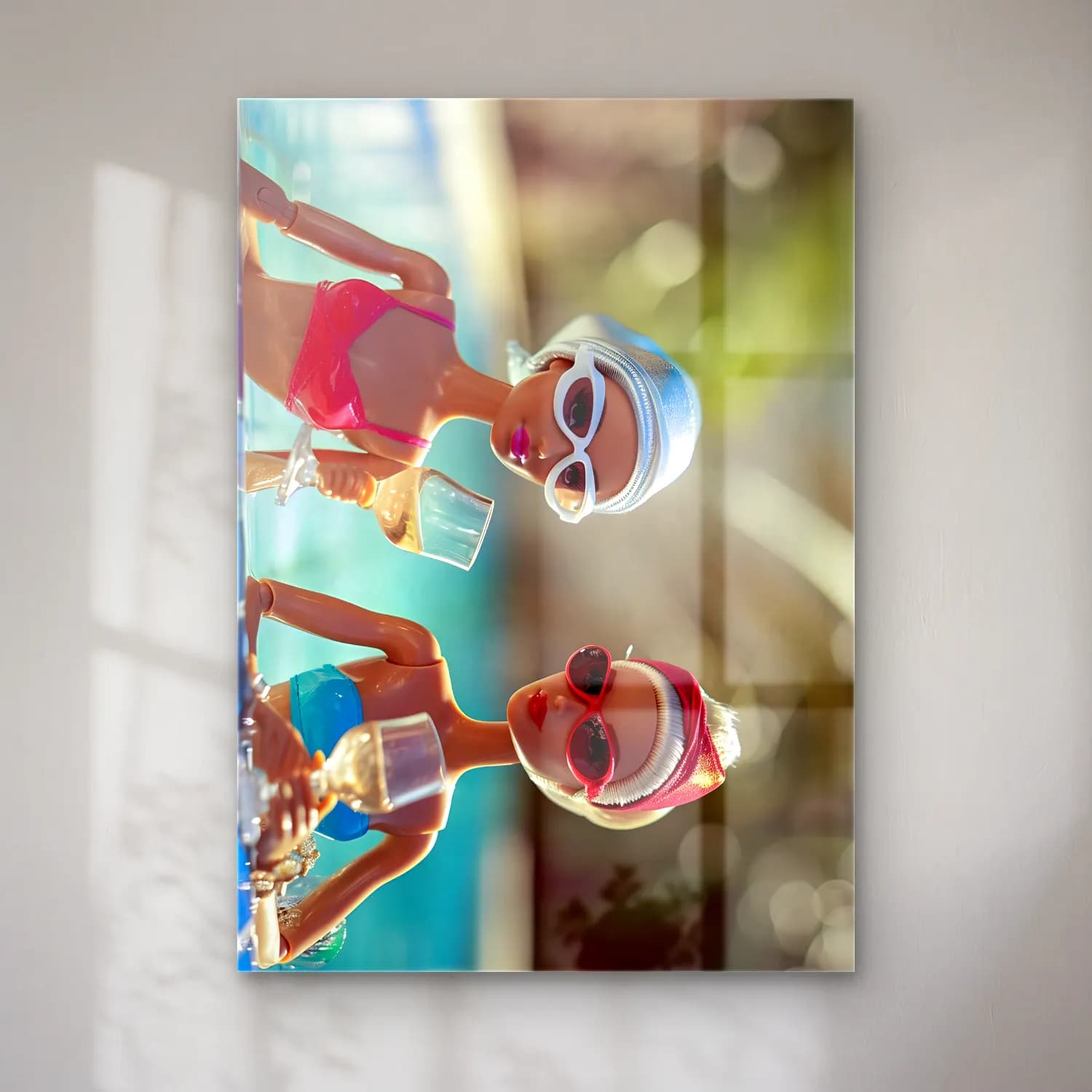 Pop Art Sahilde İnsanlar cam tablo — Pop Art Sahilde İnsanlar — pop art sahilde i̇nsanlar
