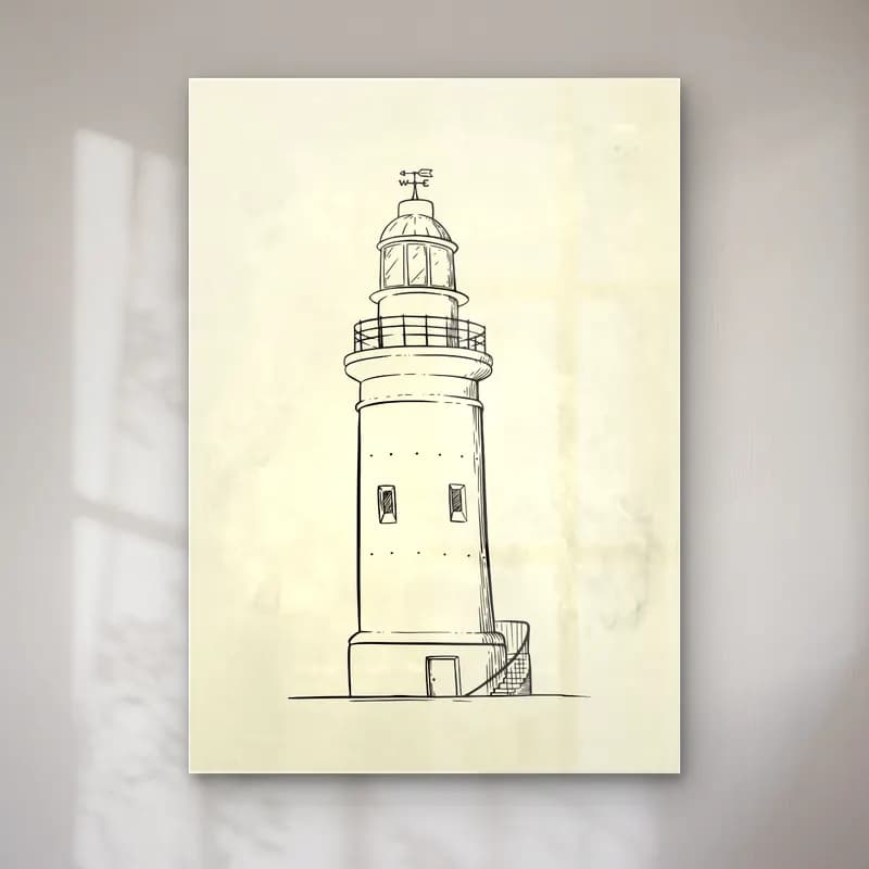 Vintage Deniz Feneri cam tablo — Vintage Deniz Feneri — vintage deniz feneri