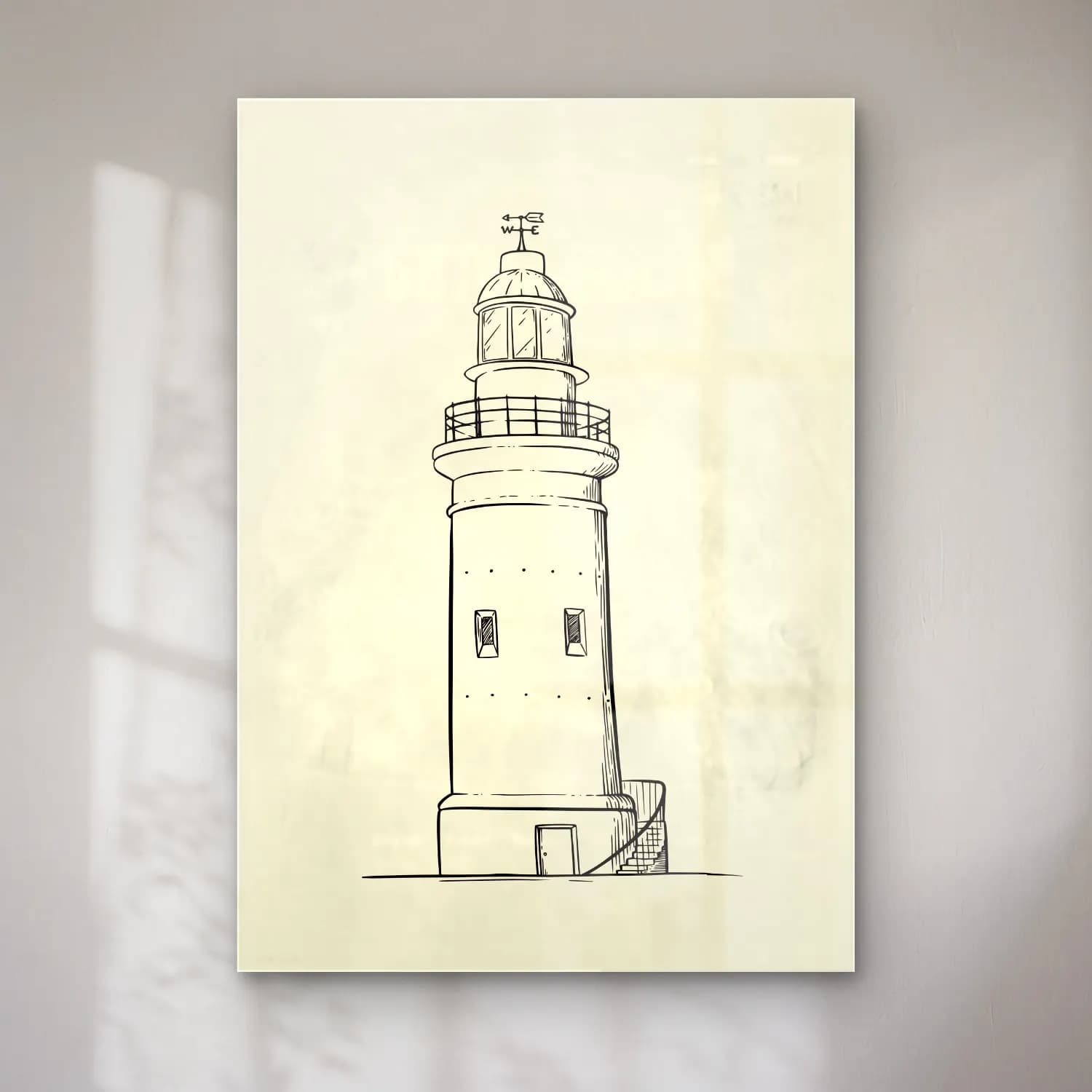 Vintage Deniz Feneri cam tablo — Vintage Deniz Feneri — vintage deniz feneri