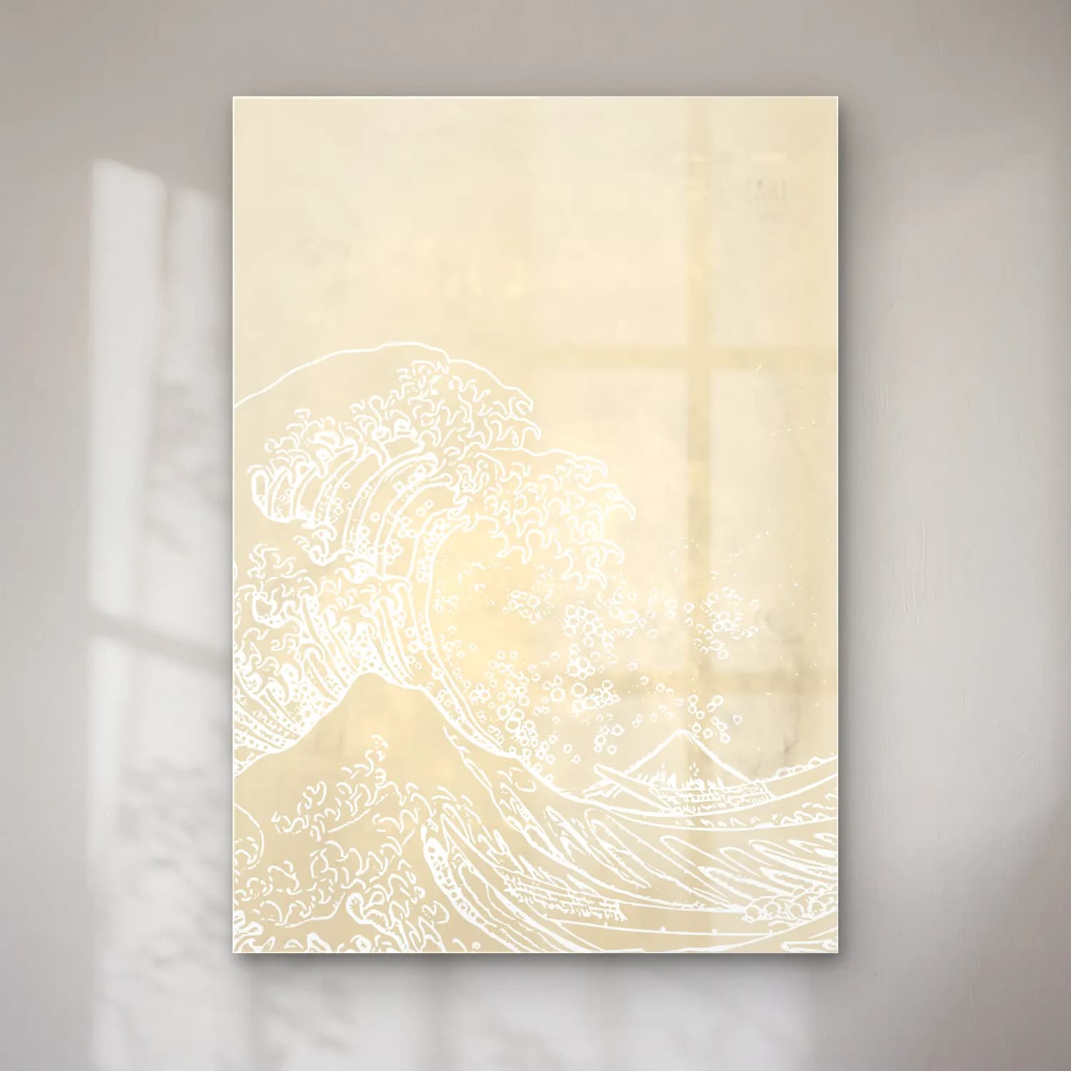 Pastel Dalgalı Sahil No. 7 cam tablo — Pastel Dalgalı Sahil No. 7 — pastel dalgalı sahil