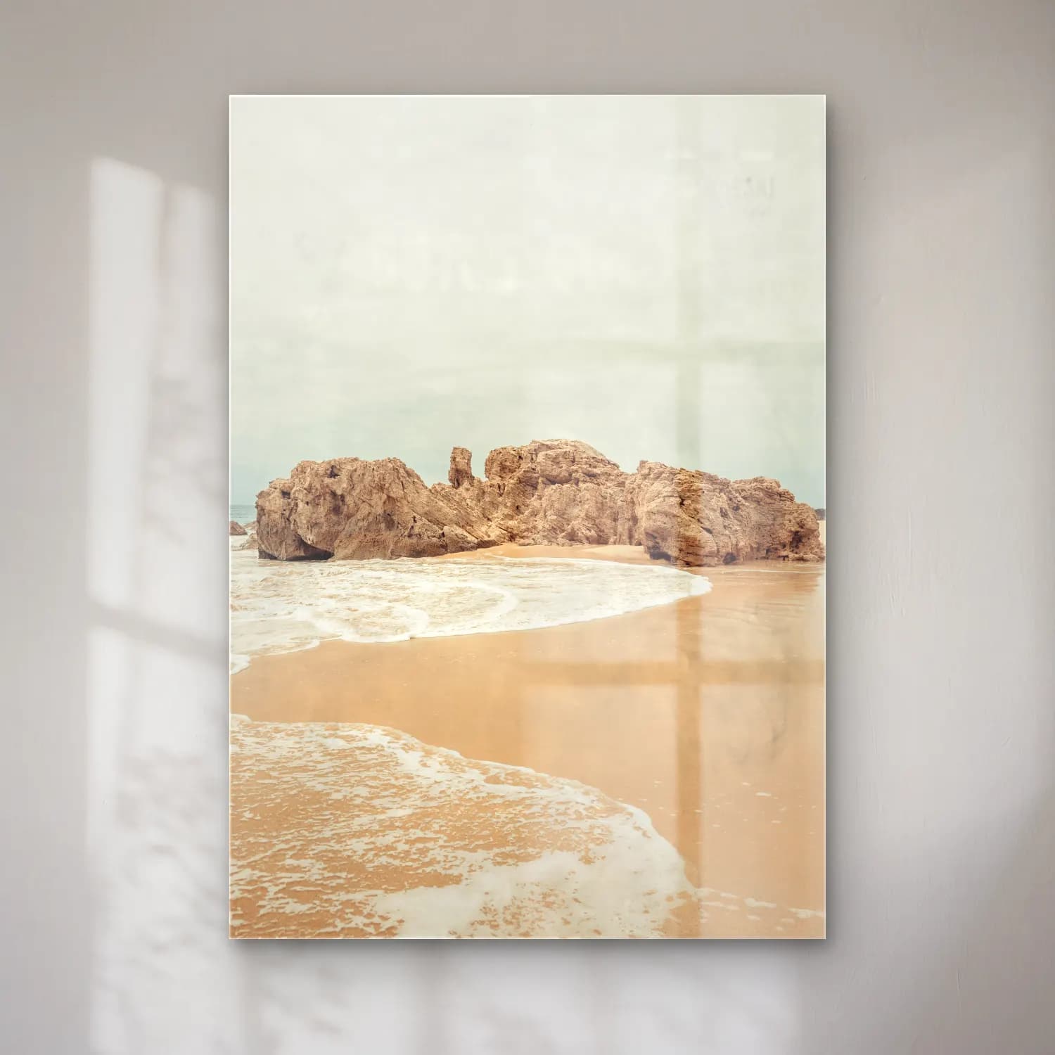 Pastel Dalgalı Sahil No. 11 cam tablo — Pastel Dalgalı Sahil No. 11 — pastel dalgalı sahil
