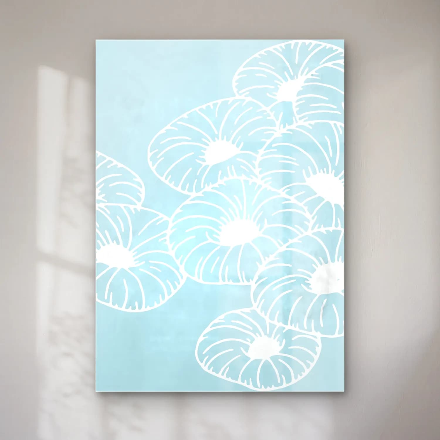 Pastel Çiçek Deseni No. 22 cam tablo — Pastel Çiçek Deseni No. 22 — pastel çiçek deseni