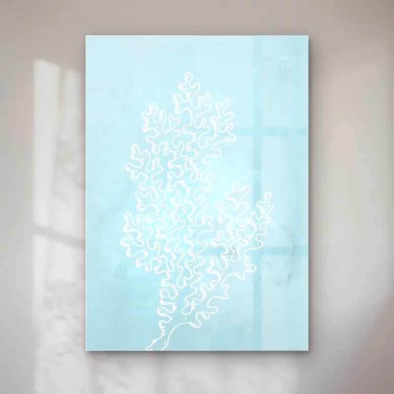 Çizgi Sanatı Çiçek Deseni No. 4 cam tablo — Çizgi Sanatı Çiçek Deseni No. 4 — çizgi sanatı çiçek deseni