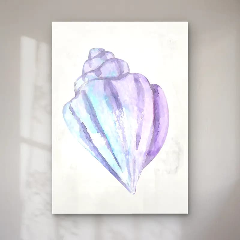 Pastel Deniz Kabukları No. 21 cam tablo — Pastel Deniz Kabukları No. 21 — pastel deniz kabukları