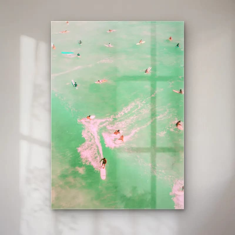 Pastel Sahilde İnsanlar No. 7 cam tablo — Pastel Sahilde İnsanlar No. 7 — pastel sahilde i̇nsanlar