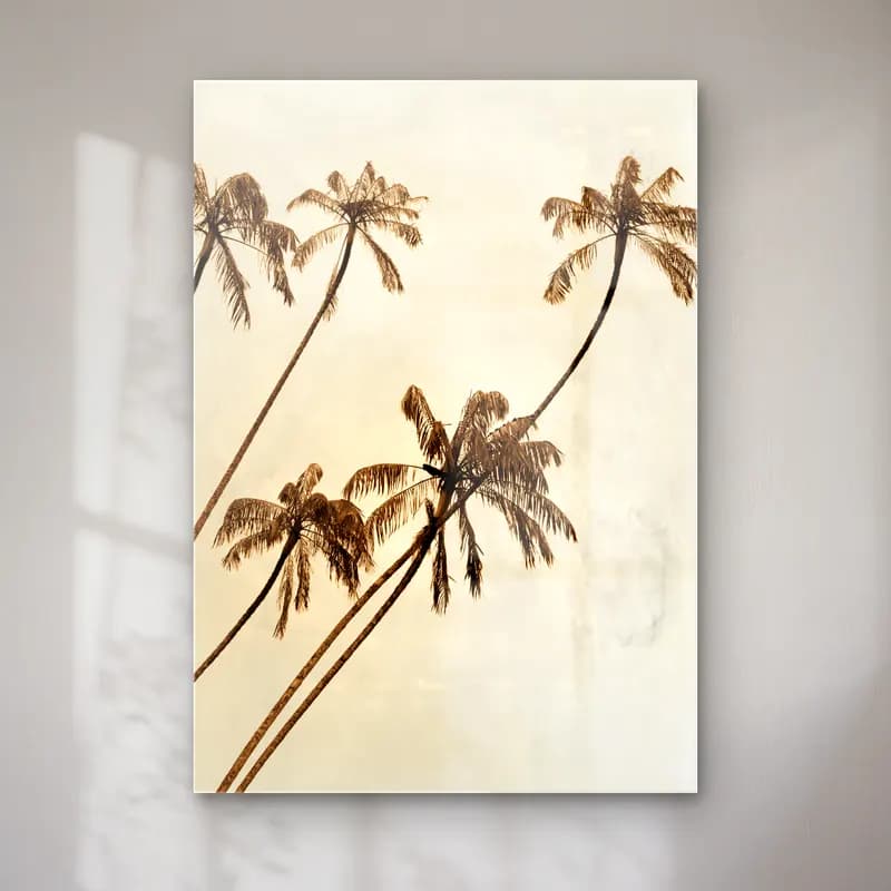 Pastel Palmiyeli Tropik Sahil No. 16 cam tablo — Pastel Palmiyeli Tropik Sahil No. 16 — pastel palmiyeli tropik sahil