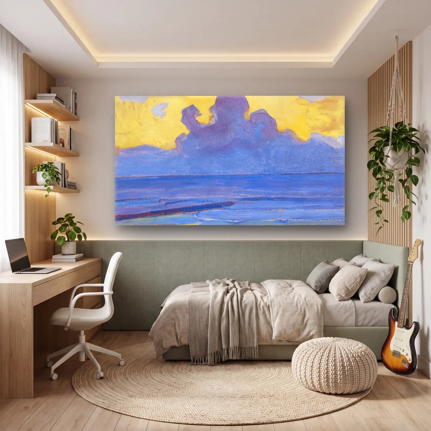 Piet Mondrian – By the Sea cam tablo — genç odasında