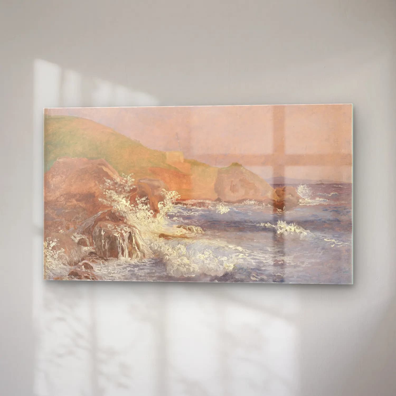 Christen Købke – Rocks and turbulent lake cam tablo — sağ açıdan görünüm