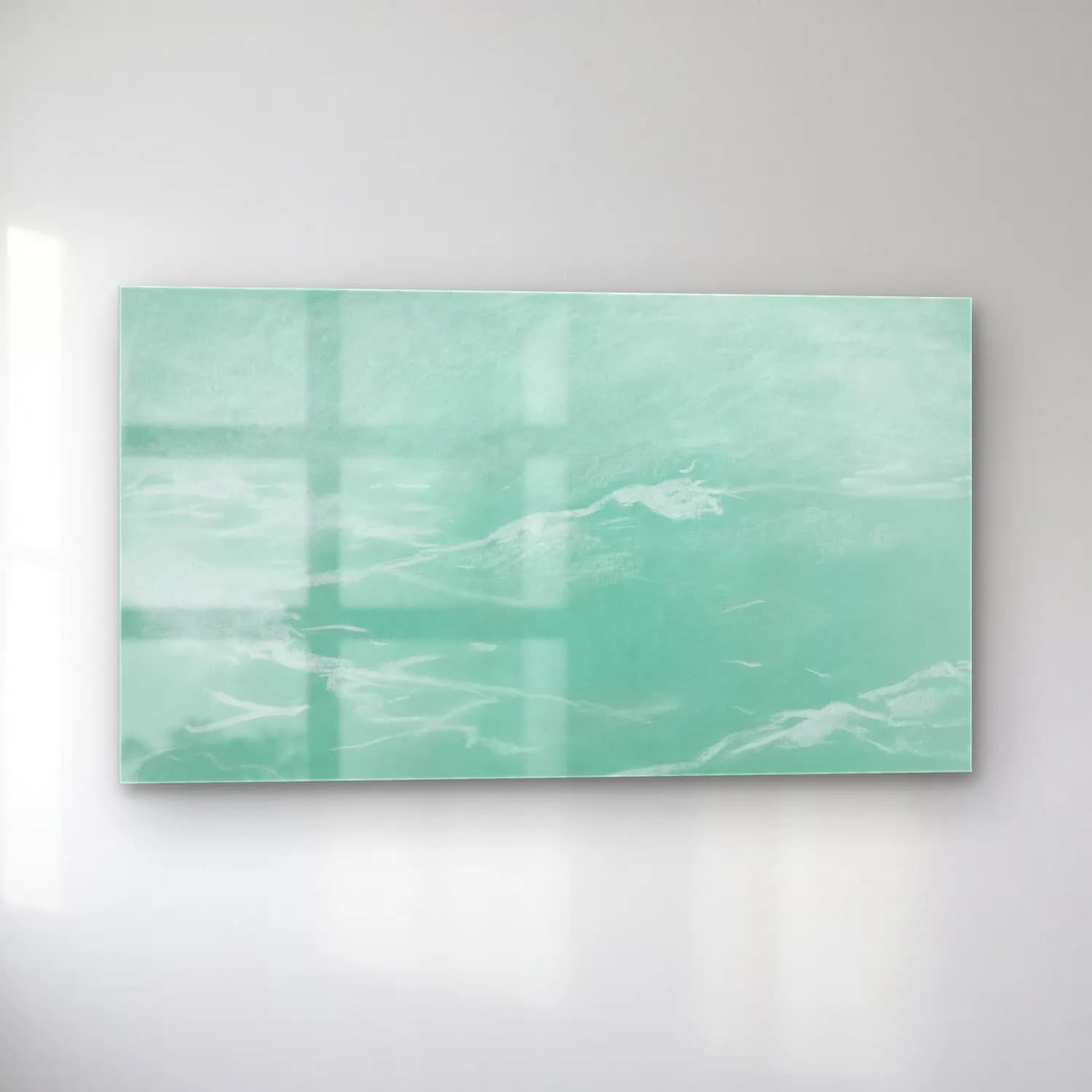 Pastel Mermer Doku No. 20 cam tablo — sol açıdan görünüm