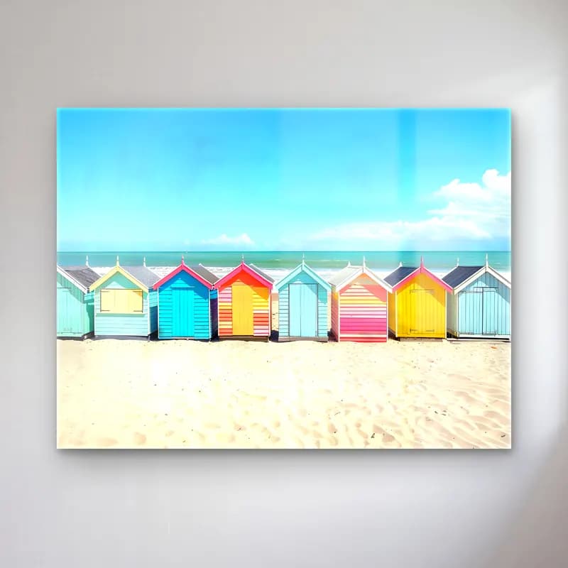 Pastel Sahilde İnsanlar No. 11 cam tablo — Pastel Sahilde İnsanlar No. 11 — pastel sahilde i̇nsanlar