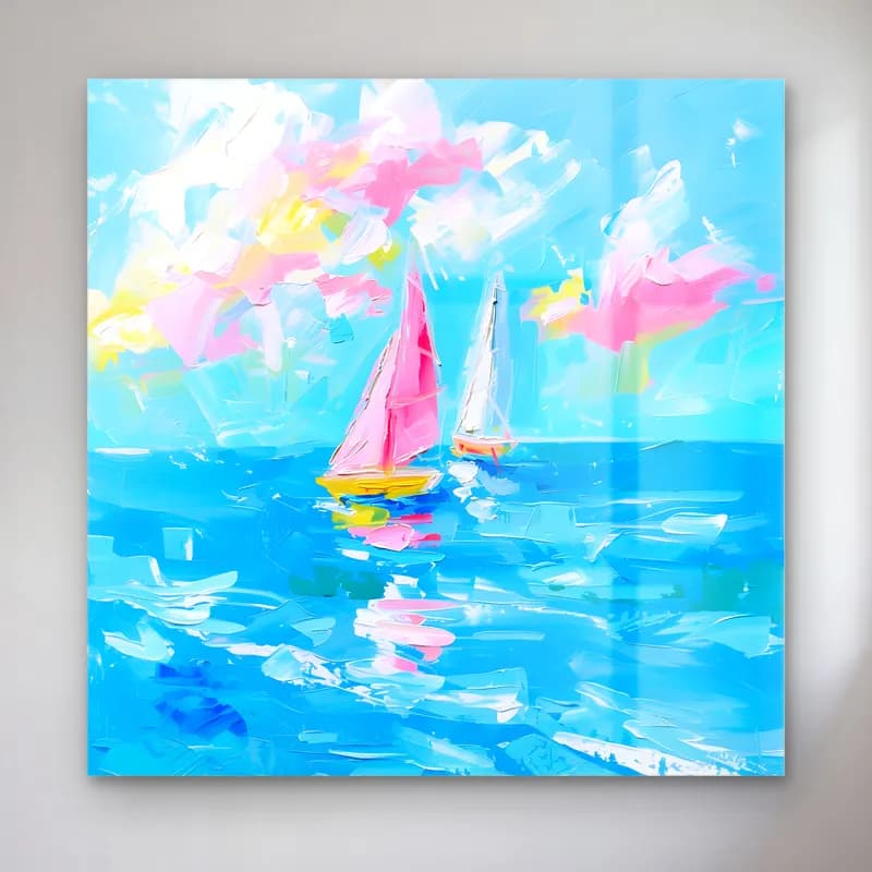 Empresyonist Yelkenliler No. 24 cam tablo — Empresyonist Yelkenliler No. 24 — empresyonist yelkenliler
