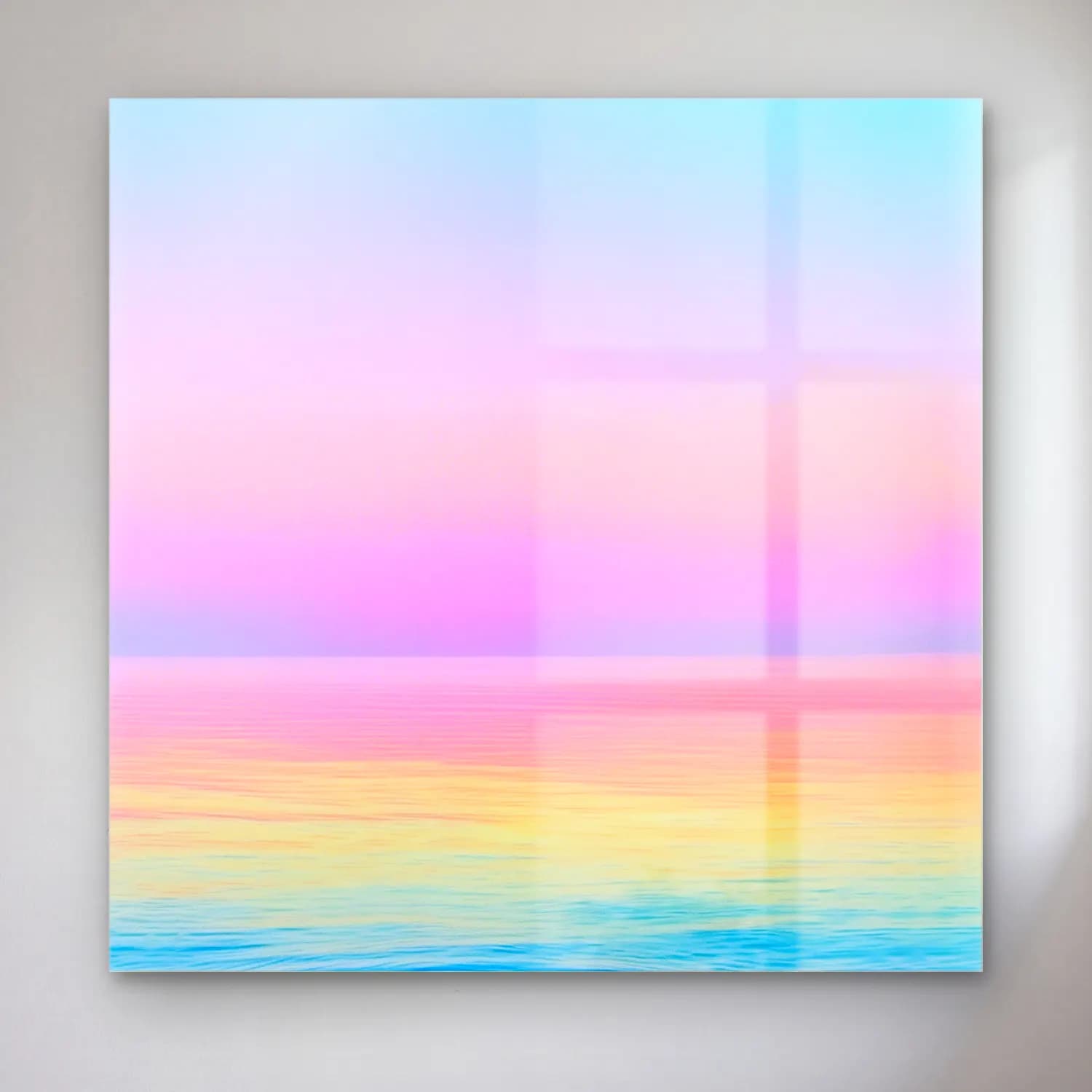 Pastel Sakin Deniz Ufku No. 8 cam tablo — Pastel Sakin Deniz Ufku No. 8 — pastel sakin deniz ufku