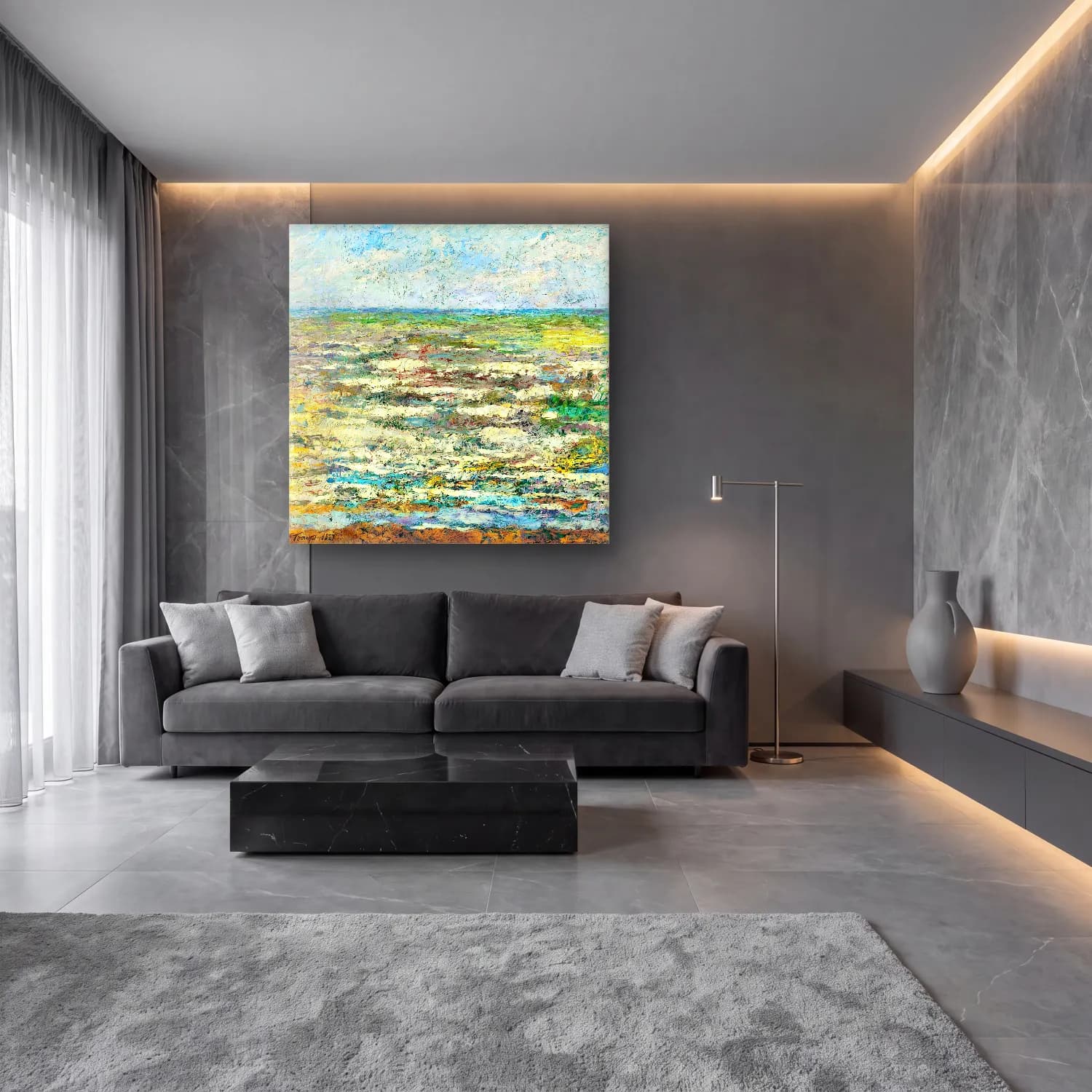 The Rijksmuseum – The Sea cam tablo — lüks salon duvarında