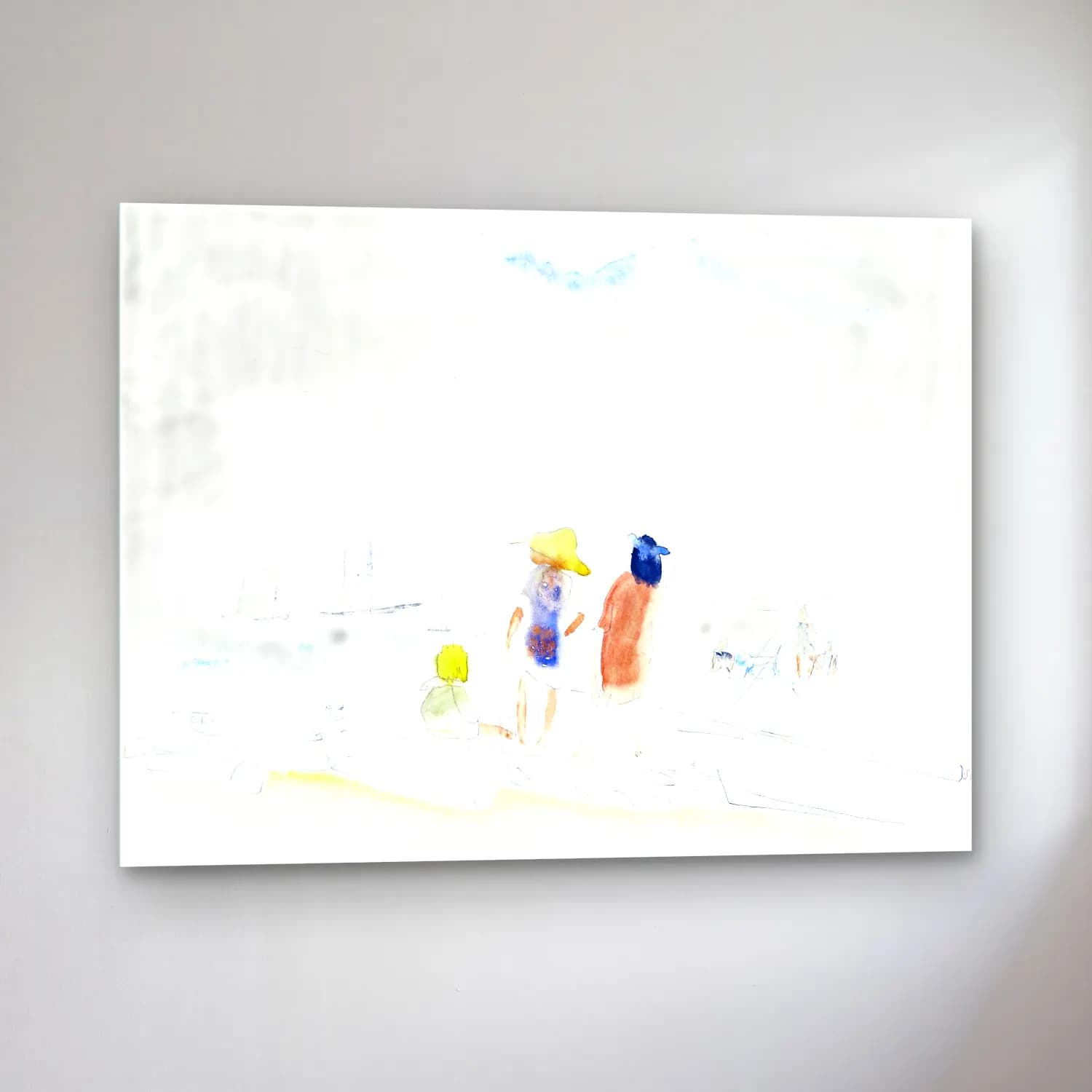 Charles Demuth – Two Women and Child on Beach cam tablo — sol açıdan görünüm