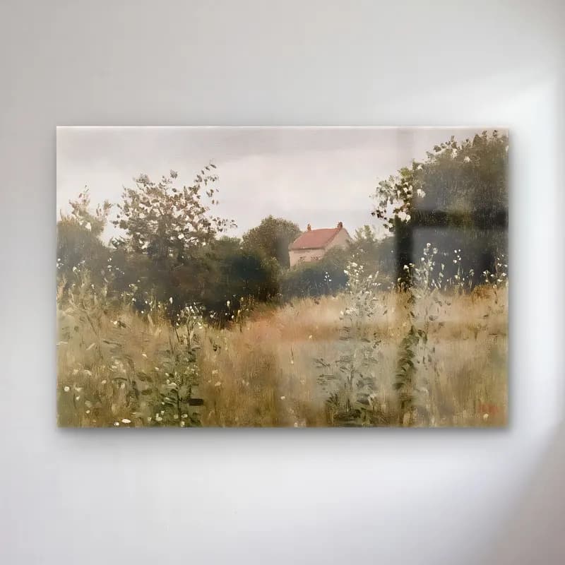Yağlı Boya Kır Evi No. 32 cam tablo — Yağlı Boya Kır Evi No. 32 — yağlı boya kır evi