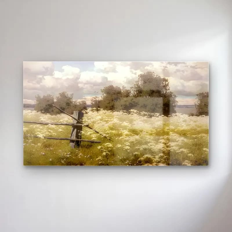 Pastel Kır Çiçekleri No. 24 cam tablo — Pastel Kır Çiçekleri No. 24 — pastel kır çiçekleri