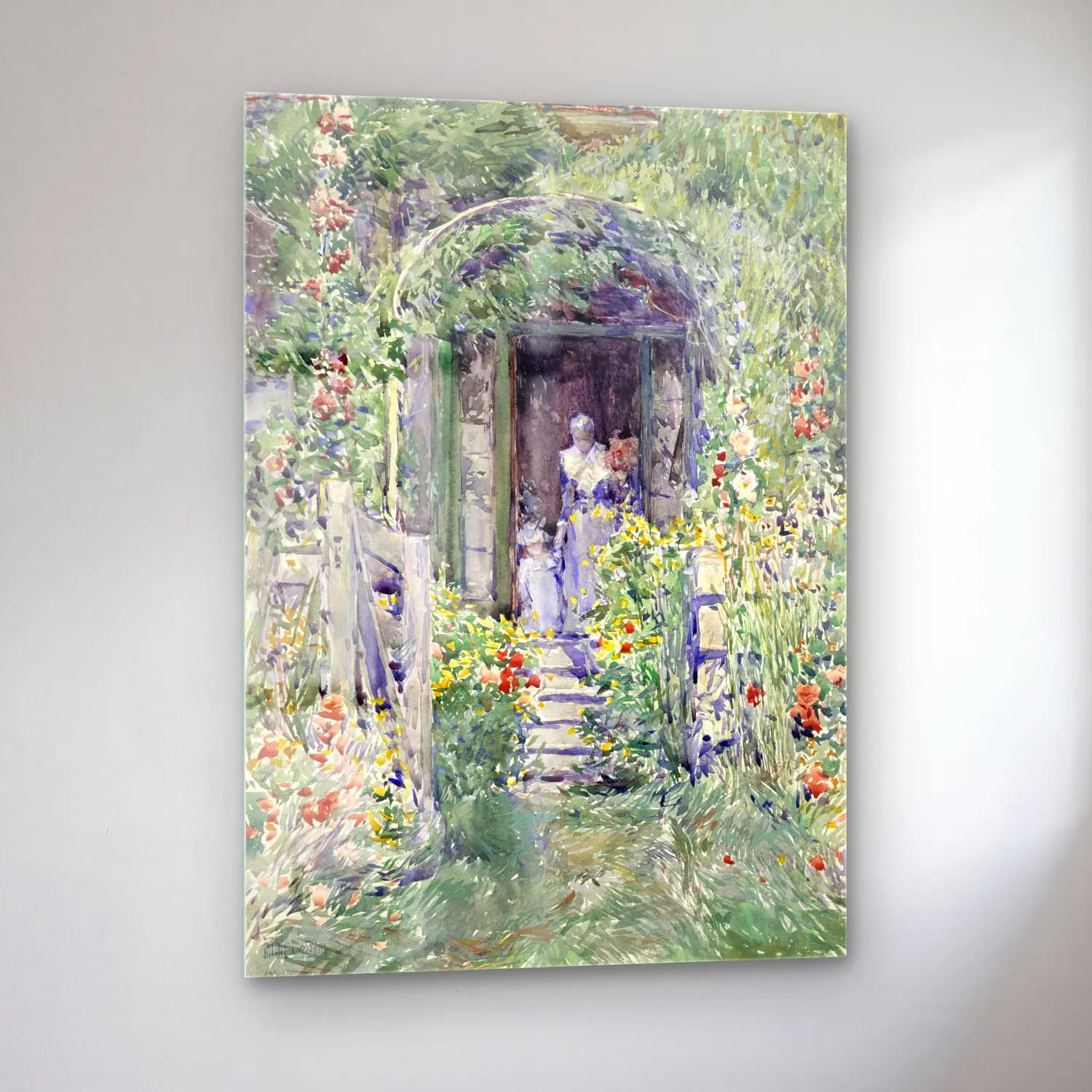 Frederick Childe Hassam – The Garden in Its Glory cam tablo — sol açıdan görünüm