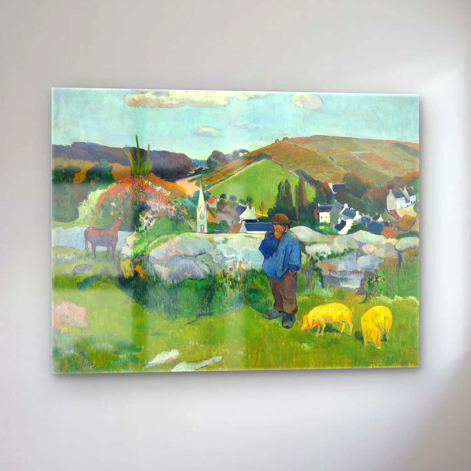 Paul Gauguin – The Swineherd cam tablo — sol açıdan görünüm