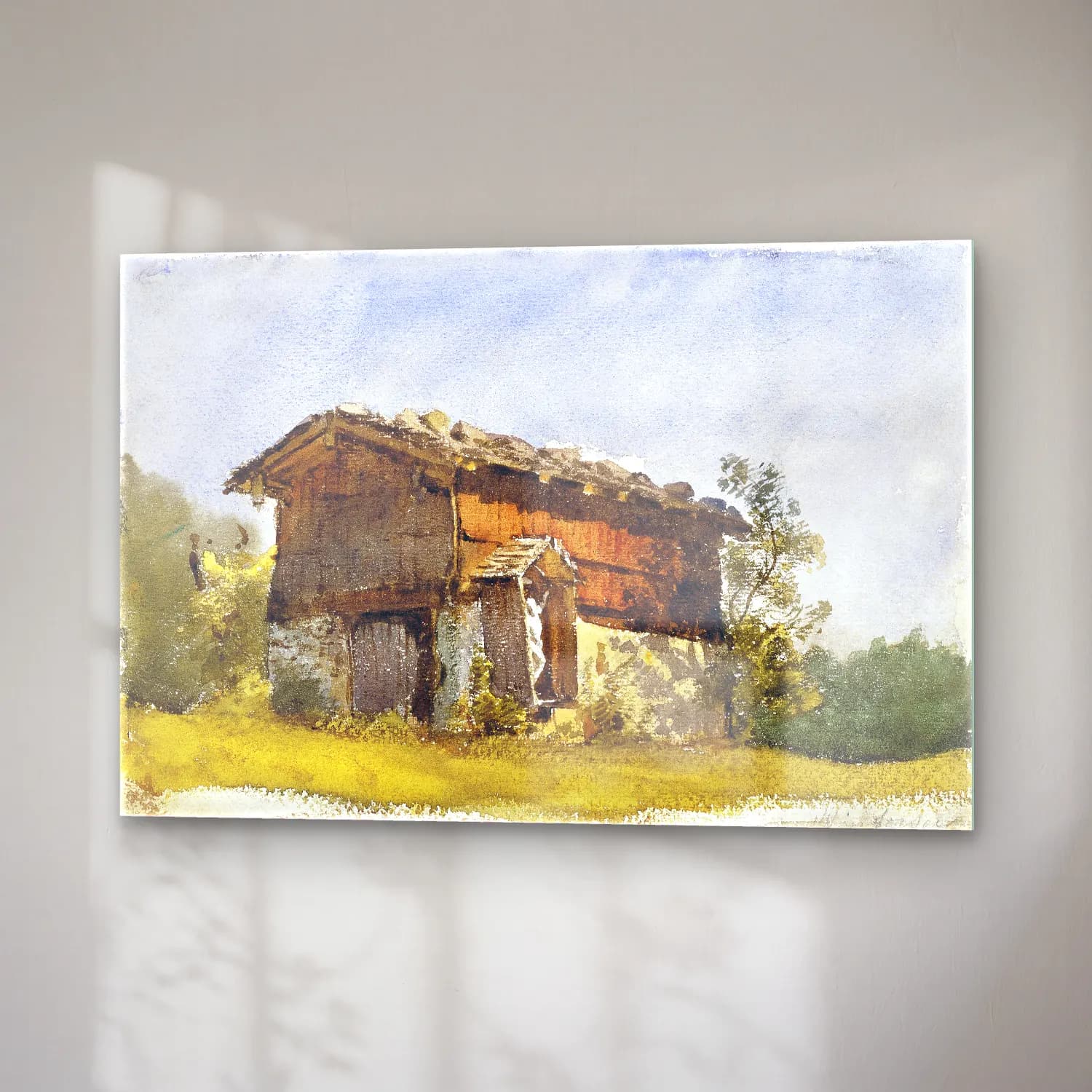 John Singer Sargent – Tyrolean Shrine – Pastel Tonlar cam tablo — sağ açıdan görünüm