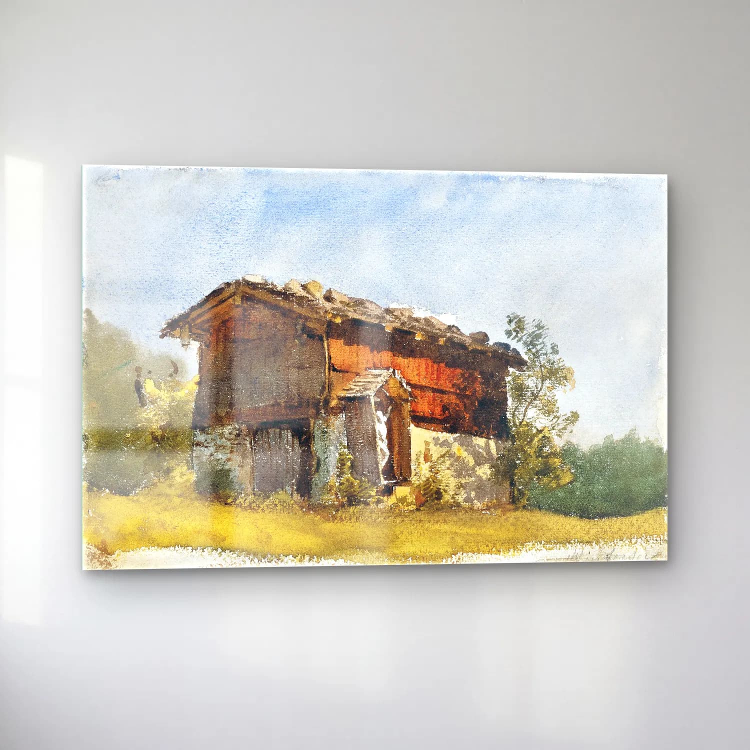 John Singer Sargent – Tyrolean Shrine – Pastel Tonlar cam tablo — sol açıdan görünüm
