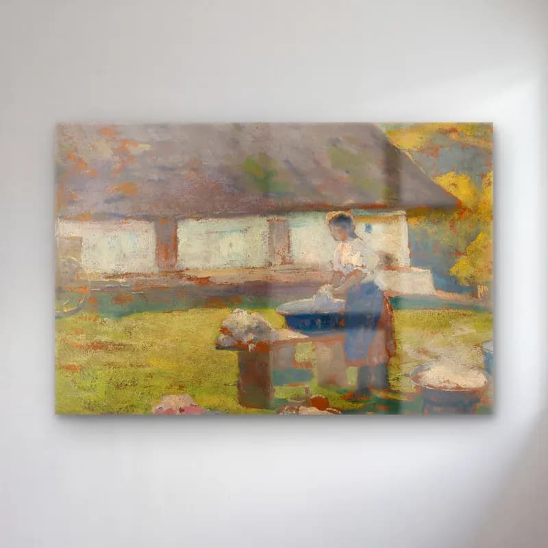 Empresyonist Kır Evi No. 35 cam tablo — Empresyonist Kır Evi No. 35 — empresyonist kır evi