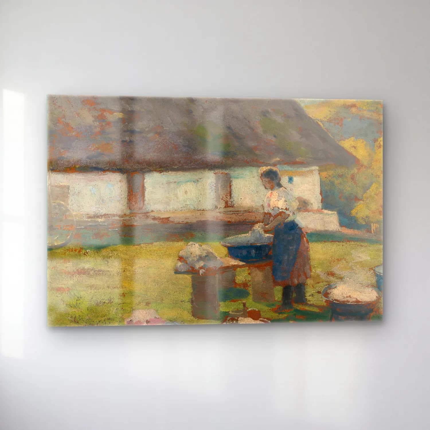 Empresyonist Kır Evi No. 35 cam tablo — sol açıdan görünüm