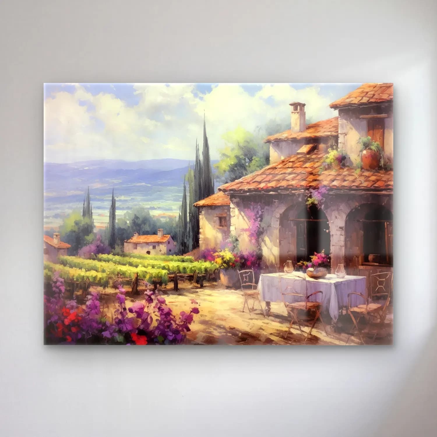 Empresyonist Kır Evi No. 54 cam tablo — Empresyonist Kır Evi No. 54 — empresyonist kır evi