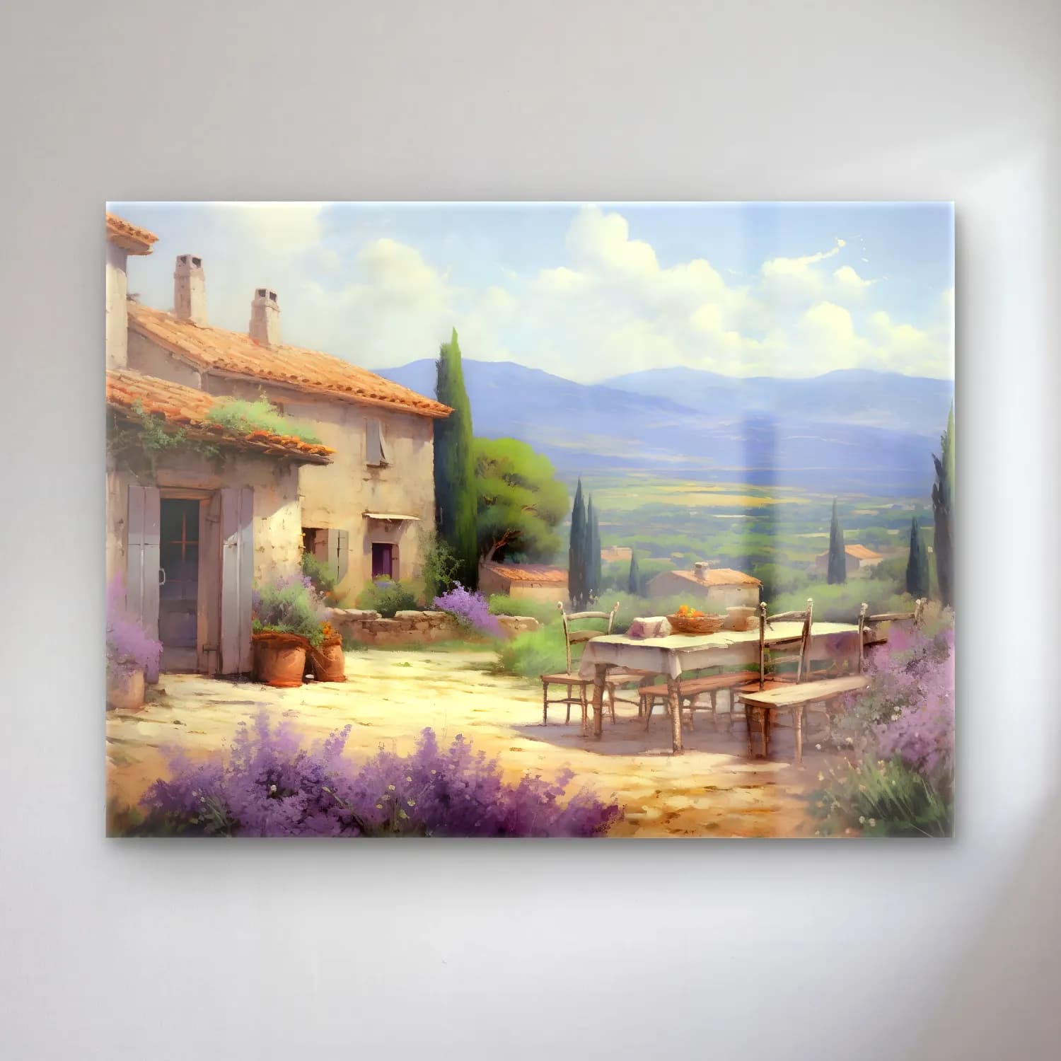 Yağlı Boya Kır Evi No. 71 cam tablo — Yağlı Boya Kır Evi No. 71 — yağlı boya kır evi