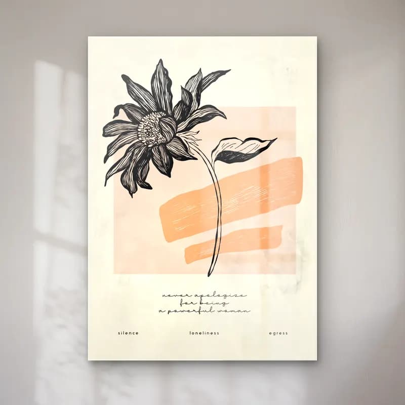 Botanik İllüstrasyon Çiçek Deseni No. 17 cam tablo — Botanik İllüstrasyon Çiçek Deseni No. 17 — botanik i̇llüstrasyon çiçek deseni