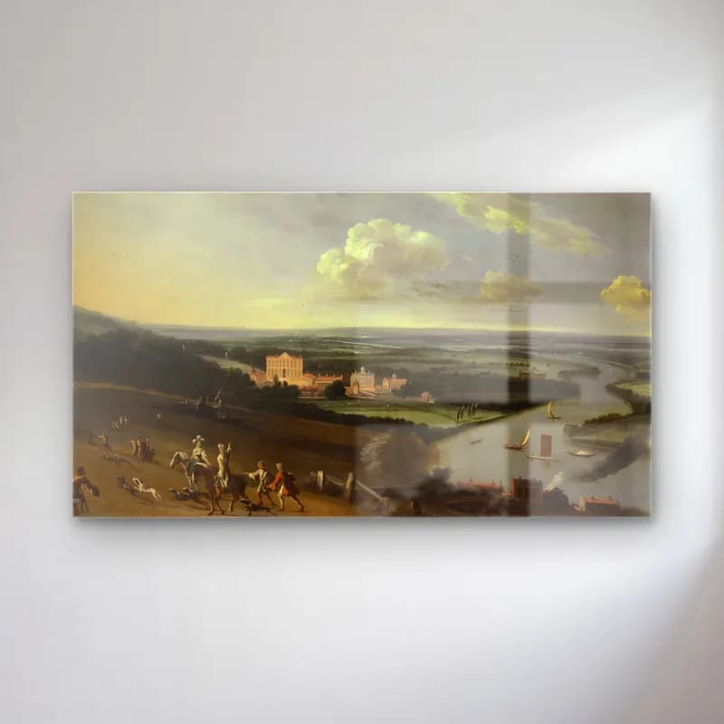 Yağlı Boya Kırda Nehir No. 37 cam tablo — Yağlı Boya Kırda Nehir No. 37 — yağlı boya kırda nehir