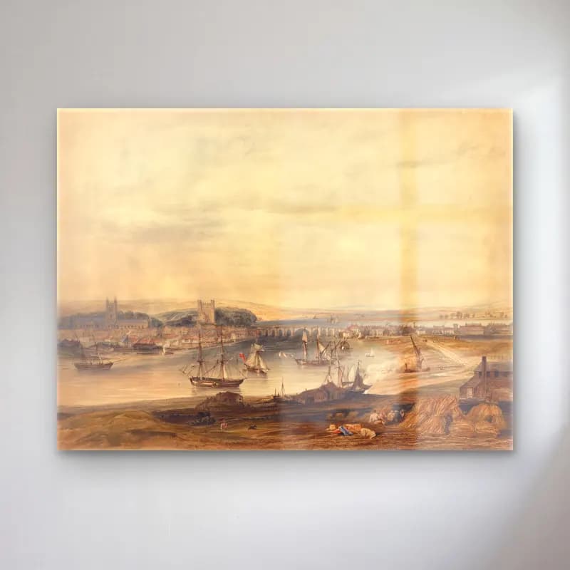 Vintage Liman ve Tekneler No. 6 cam tablo — Vintage Liman ve Tekneler No. 6 — vintage liman ve tekneler