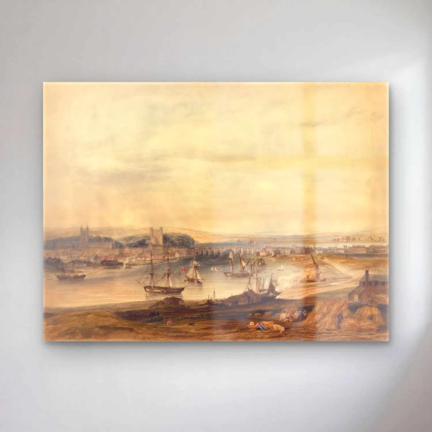 Vintage Liman ve Tekneler No. 6 cam tablo — Vintage Liman ve Tekneler No. 6 — vintage liman ve tekneler