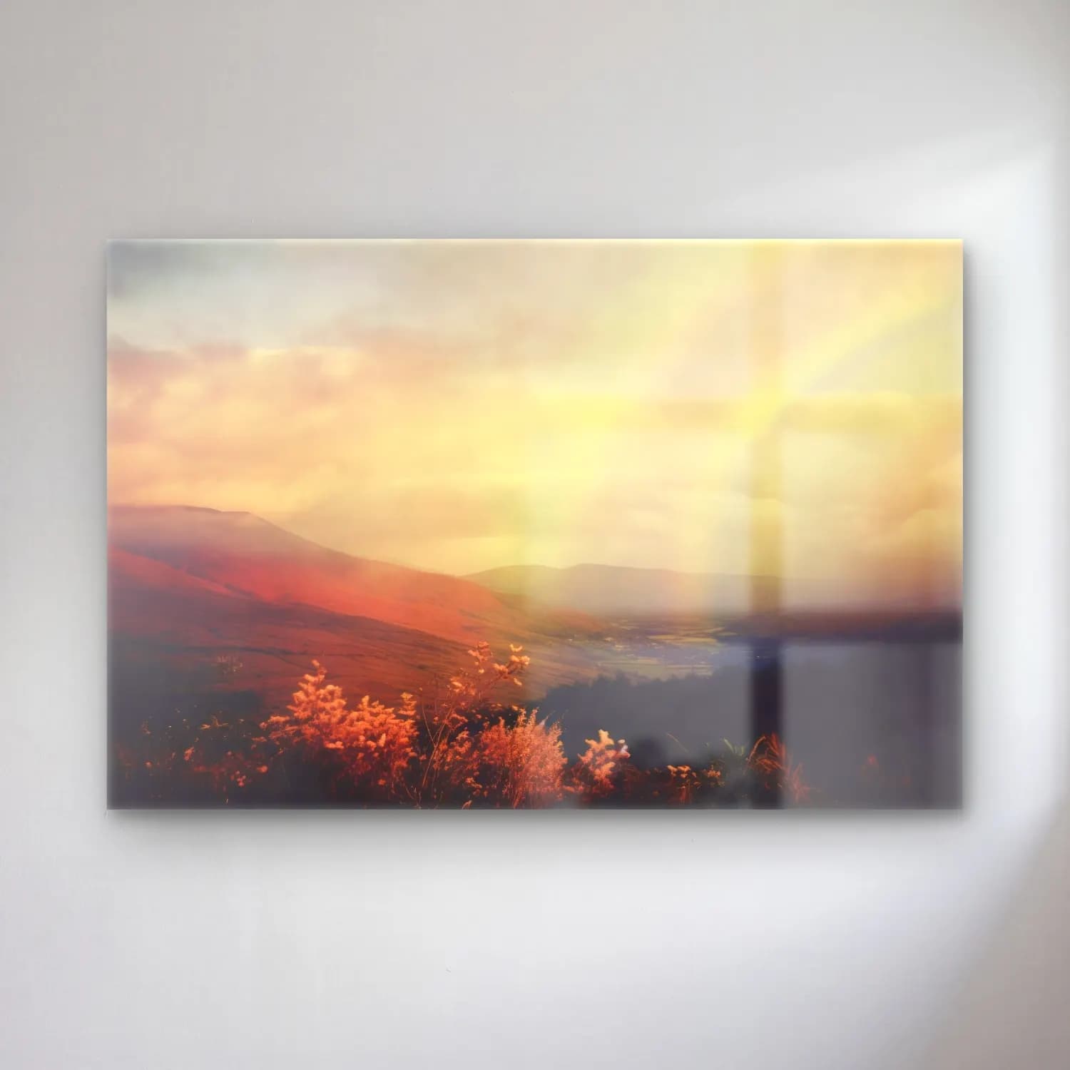 Pastel Güneş ve Gökkuşağı No. 2 cam tablo — Pastel Güneş ve Gökkuşağı No. 2 — pastel güneş ve gökkuşağı