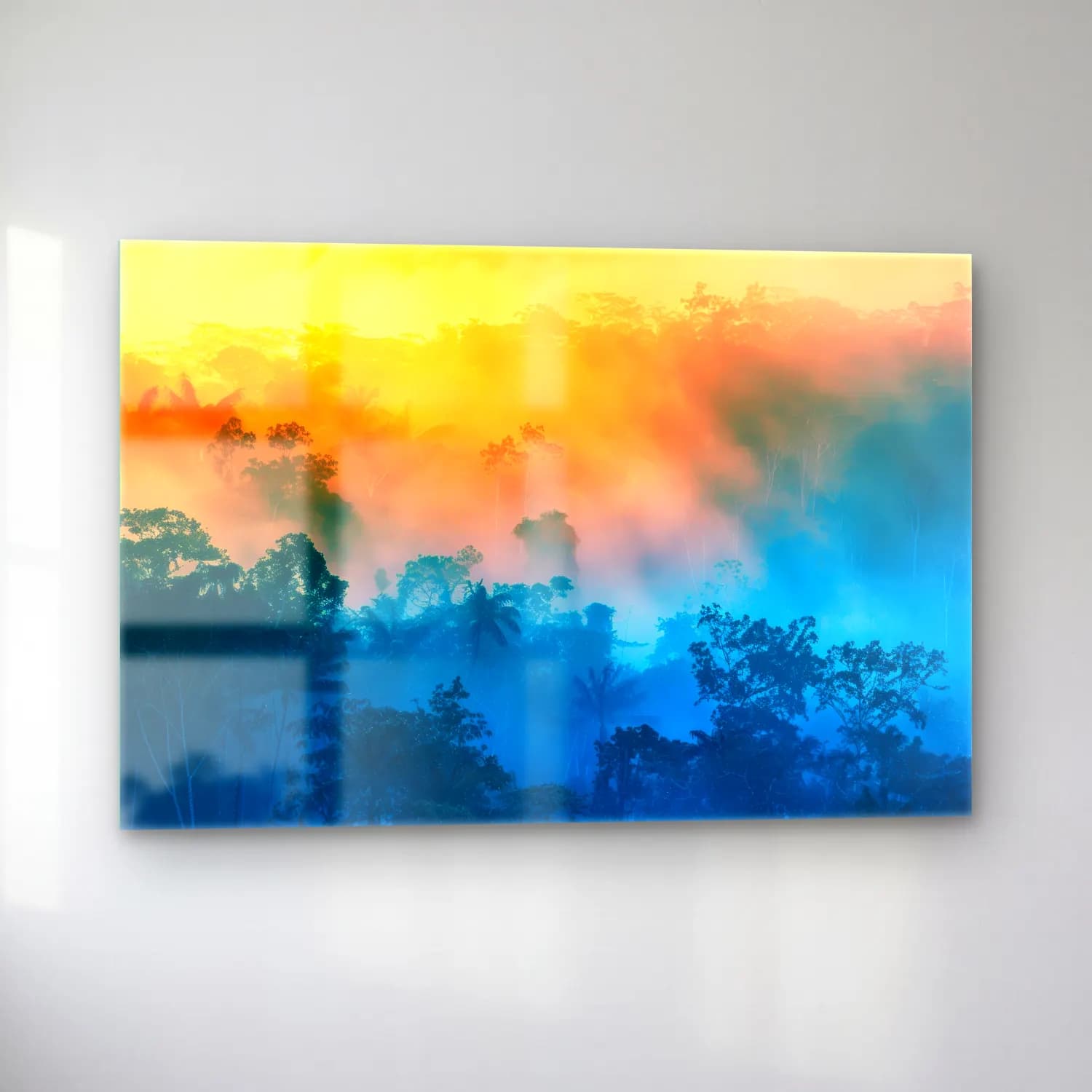 Pastel Sisli Orman No. 5 cam tablo — sol açıdan görünüm