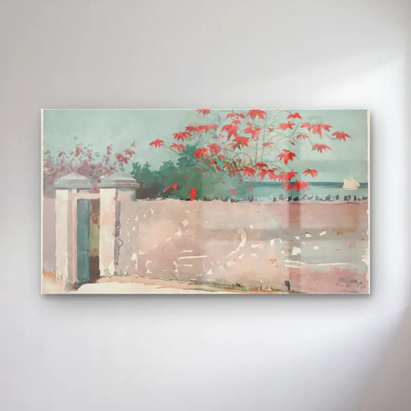 Suluboya Çiçek Bahçesi No. 10 cam tablo — Suluboya Çiçek Bahçesi No. 10 — suluboya çiçek bahçesi