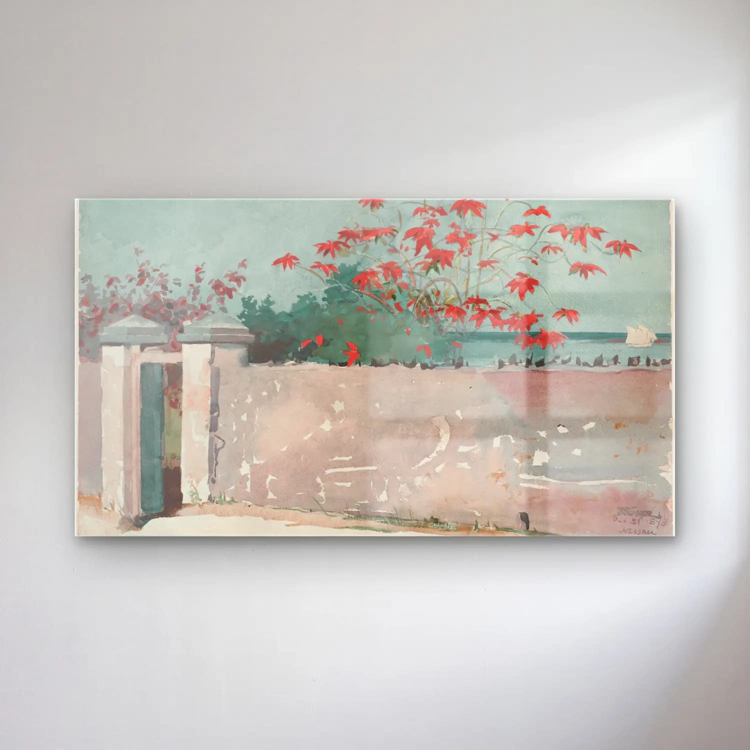 Suluboya Çiçek Bahçesi No. 10 cam tablo — Suluboya Çiçek Bahçesi No. 10 — suluboya çiçek bahçesi