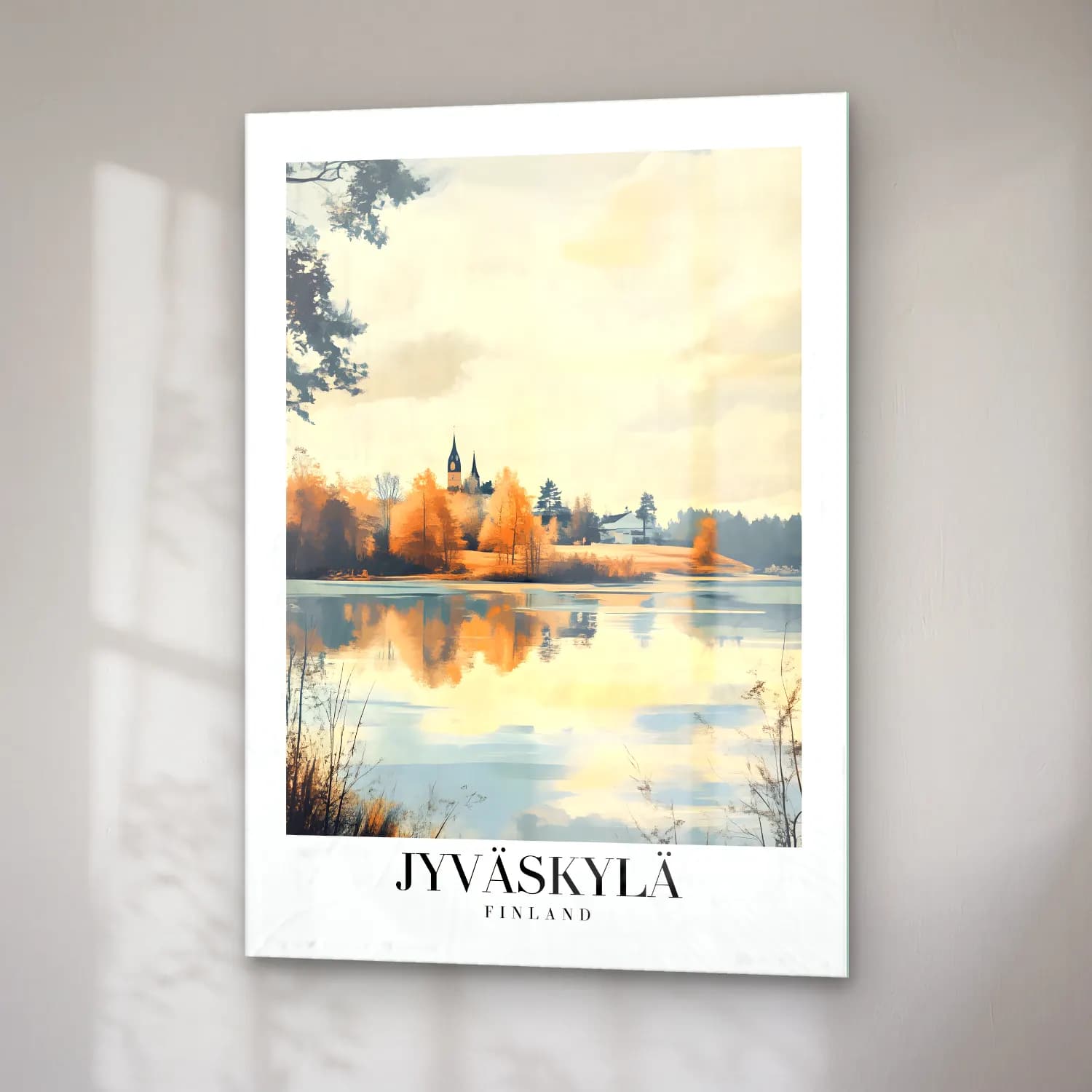 Pastel Katedral No. 17 cam tablo — sağ açıdan görünüm