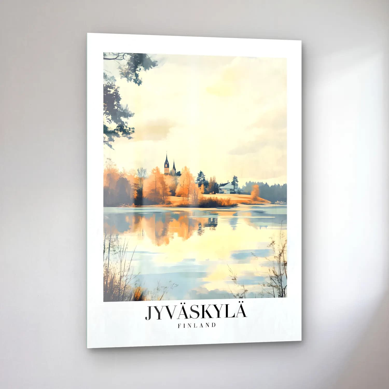 Pastel Katedral No. 17 cam tablo — sol açıdan görünüm