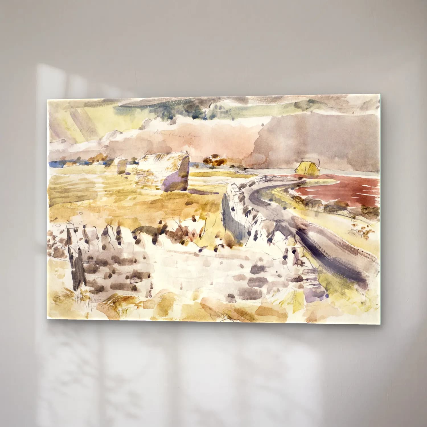 Paul Nash – Oxfordshire Landscape cam tablo — sağ açıdan görünüm