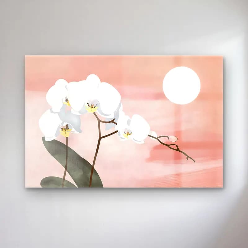 Pastel Orkideler – Bej Tonlar cam tablo — Pastel Orkideler – Bej Tonlar — pastel orkideler