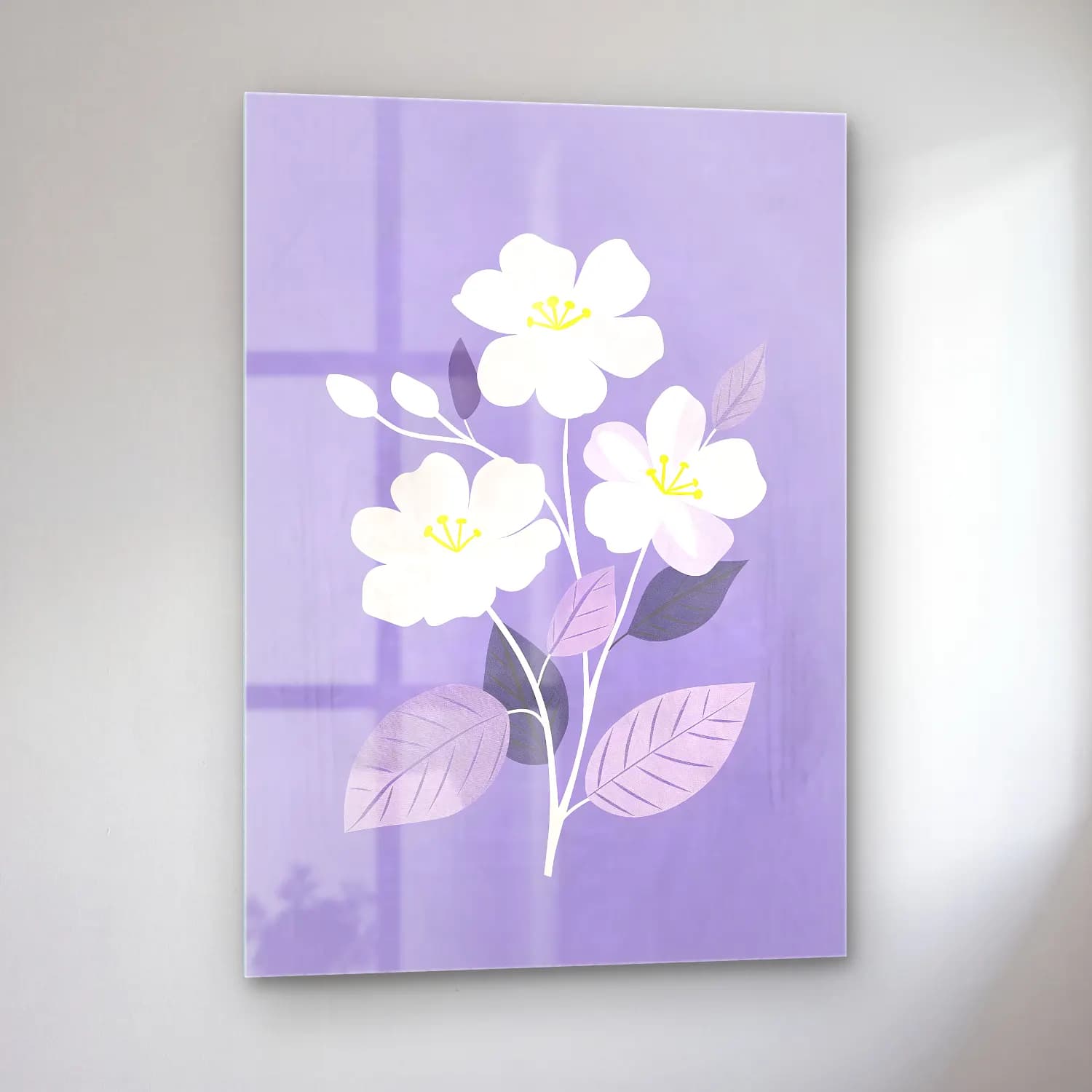 Pastel Manolya No. 4 cam tablo — sol açıdan görünüm