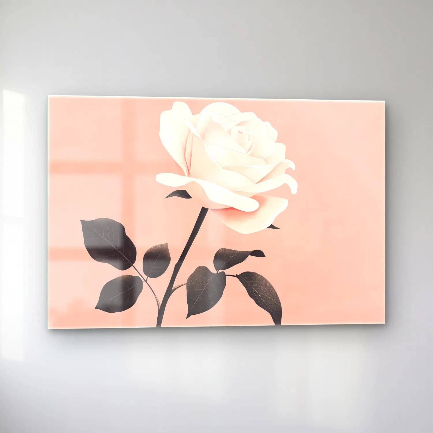 Pastel Güller – Pembe Tonlar cam tablo — sol açıdan görünüm