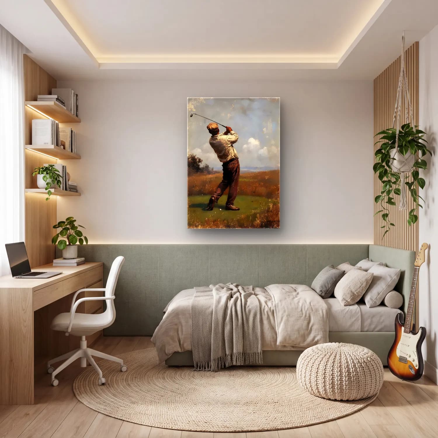 Empresyonist Golf cam tablo — genç odasında